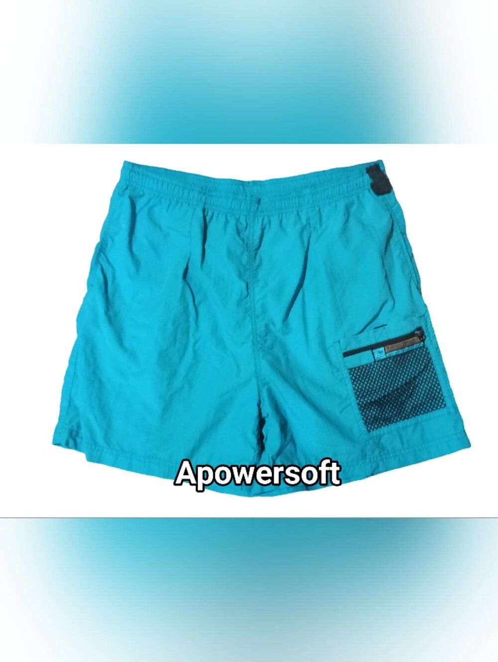 Vintage Royal Robbins Teal Nylon Swim Hiking Shorts Men's Medium